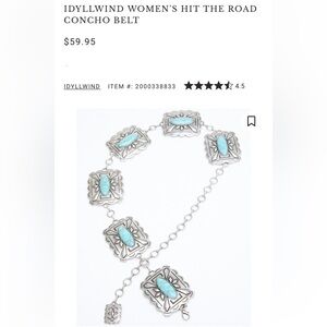 Idyllwind Silver and Blue Concho Belt